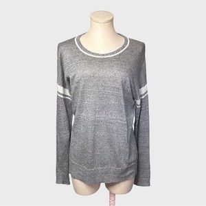Madewell Varsity Inset Stripe Linen Sweater